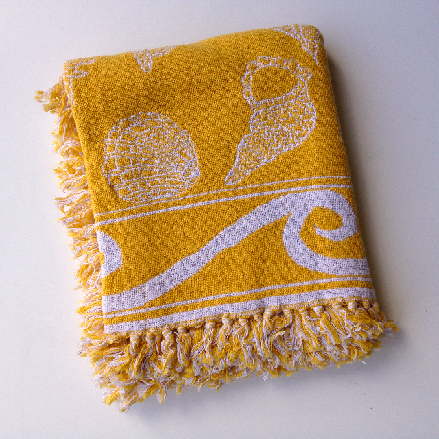 BLANKET (Throw), Yellow Sea Shells